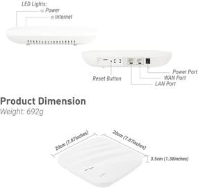 img 3 attached to 📶 GL.iNet GL-AP1300(Cirrus): Gigabit Ceiling Wireless Access Point, AC1300 Dual Band, Connects up to 100 Clients, MU-MIMO, Cloud Management, OpenWrt/LEDE, PoE Powered