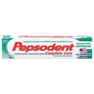 🦷 pepsodent complete care enamel-safe whitening toothpaste - smooth mint flavor, 5.5 oz (pack of 6) logo