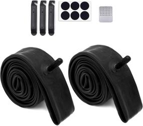 img 4 attached to Complete Bike Inner Tube Kits - 20/22/24/26x1.75/2.125 Sizes: Tires, Patches, Levelers