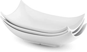 img 4 attached to Elegant Porcelain Serving Platter: Stylish Decorative Centerpiece