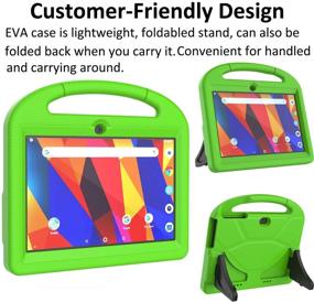 img 1 attached to 🐉 Protective Green Case for Dragon Touch K10/Notepad K10 Tablet - Kid-Friendly Design with Screen Protector