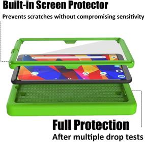 img 3 attached to 🐉 Protective Green Case for Dragon Touch K10/Notepad K10 Tablet - Kid-Friendly Design with Screen Protector