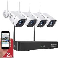 📷 enhanced wireless security camera system: firstrend 1080p, 8ch nvr, 4 camera kit with 2tb hard drive, night vision, motion detection, weatherproof outdoor/indoor surveillance logo