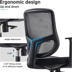 img 2 attached to ALFABC Ergonomic Computer Low Back Adjustable