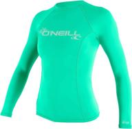 👕 o'neill women's basic skins upf 50+ long sleeve rash guard: maximum sun protection for active women logo