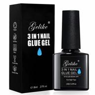 💅 gel-like 3-in-1 nail glue gel: long-lasting acrylic nail adhesive with uv curing for false nail tips, press-on nails, and nail repair treatment logo