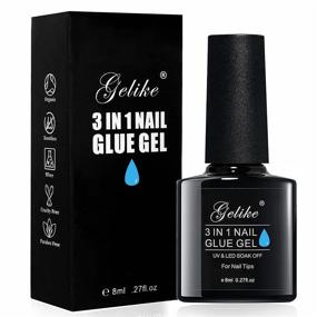 img 4 attached to 💅 Gel-Like 3-in-1 Nail Glue Gel: Long-Lasting Acrylic Nail Adhesive with UV Curing for False Nail Tips, Press-On Nails, and Nail Repair Treatment