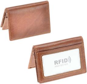 img 2 attached to HAWEE Authentic Leather RFID Blocking Billfold