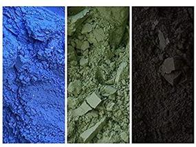 img 4 attached to The WATER Collection - Set of 3 Effervescent Earth Natural Mineral Pigments (80 ml , 2.7 oz each): Cobalt Blue Effervescent, Green Effervescent, Black Effervescent