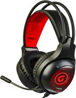 🎧 high-quality ps5 gaming headset with 7.1 surround sound, mic mute, rgb led light - pc, xbox one, ps5, ps4, nintendo switch, mac compatible (red) logo