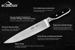 img 2 attached to 🔪 BC.HINGER Professional Chef Knife: 8 Inch Pro Kitchen Knife with Ergonomic Handle and Gift Box