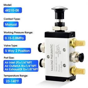 img 2 attached to 🔧 Tailonz Pneumatic Push Pull Valve 4R210 08 for Optimal Operation