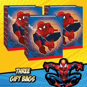 img 2 attached to 🎁 Великолепный набор подарочных пакетов Ultimate Spiderman для детского праздника, дня рождения мальчика, кинособытия, Рождества и Хэллоуина