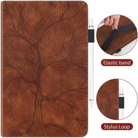 img 1 attached to 📚 Premium PU Leather Folio Case for Lenovo Tab M10 FHD Plus 10.3 inch 2020 Model - Brown | Pencil Holder, Card Slot, Stand Cover | Compatible with TB-X606F/TB-X606X Tablet