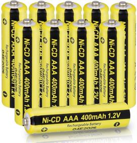 img 4 attached to Pack of 10 AAA NiCd Rechargeable Batteries 1.2V for Solar Lights in Garden Landscaping
