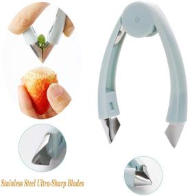 img 3 attached to 🍓 Blue Strawberry Huller, Tomato Corer, Potato Pineapple Carrot Cutter Tool - Multi-Purpose Kitchen Gadget for Fruits and Vegetables