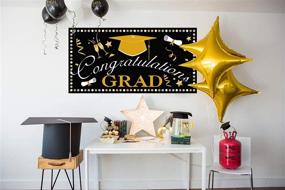 img 1 attached to 🎓 Stunning Graduation Backdrop Banner Decorations: Must-Have Supplies for 2022 Grad Parties - Capture Memorable Photos with Congrats Photo Booth Prop, Ideal for Indoor/Outdoor Decor!