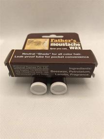 img 3 attached to 🧔 Father's Moustache Wax Neutral - 4 Pack: Perfect for All Hair Colors, Convenient Pocket-Sized Leak Proof Tubes. Get 4 packs at Checkout!