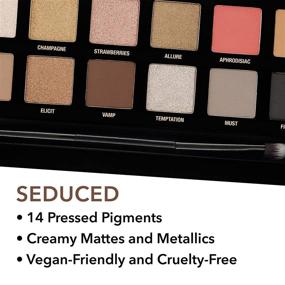 img 1 attached to 💄 W7 Seduced Pressed Pigment Palette: Cream Mattes, Metallic Shimmers - Delicate Nudes, Golds, Pinks, and Smokes, Cruelty-Free, Vegan Makeup for Women