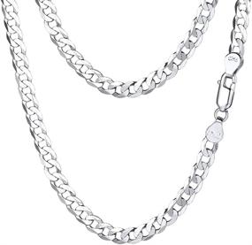 img 4 attached to PROSTEEL 925 Sterling Silver Chain Collection: Cuban Link, Figaro, Rope Chains - Women Men Necklace