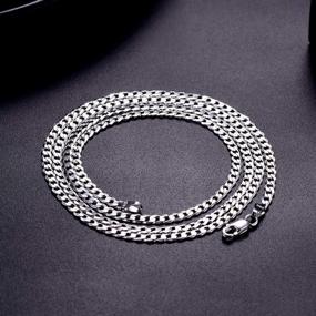 img 3 attached to PROSTEEL 925 Sterling Silver Chain Collection: Cuban Link, Figaro, Rope Chains - Women Men Necklace