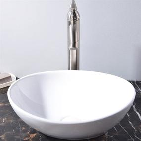 img 3 attached to KINGO HOME 16x13 Bathroom Sink: Stylish Above Counter Porcelain Vessel Sink for Bathrooms