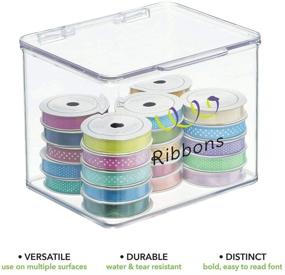 img 2 attached to MDesign Stackable Plastic Crochet Container