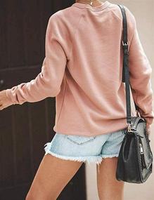 img 1 attached to Versatile and Stylish Mom Mode Pink Crew Neck Sweatshirt for Women - Comfortable Long Sleeve Pullover Blouse for Moms