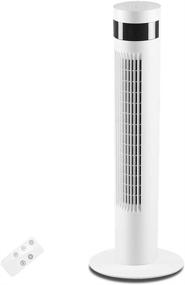 img 4 attached to 🌬️ Kismile 36 inch White Portable Tower Fan: Oscillation, Remote Control, 3 Wind Speeds & Modes, 12H Timer, LED Display – Ideal for Bedroom, Home, Office