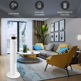 img 3 attached to 🌬️ Kismile 36 inch White Portable Tower Fan: Oscillation, Remote Control, 3 Wind Speeds & Modes, 12H Timer, LED Display – Ideal for Bedroom, Home, Office