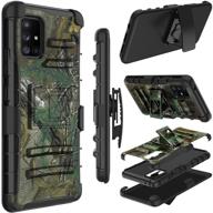 📱 yunerz galaxy a71 case: heavy duty shockproof full-body hybrid cover with belt clip and kickstand for samsung galaxy a71 6.7inch (natural) logo