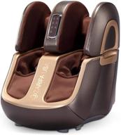 zarifa usa z-smart shiatsu foot massager plus with heat, full-leg coverage, and 90-degree swivel hinge - coffee logo