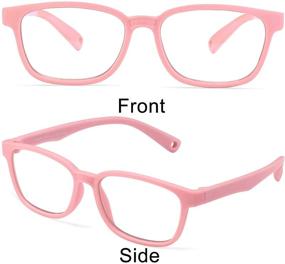 img 1 attached to 👓 DGege Blue Light Glasses for Kids: Protect Kids' Eyes from Digital Strain with 2 Pack of Blue Light Blocking Glasses in BlueFyellowL/Pink Design