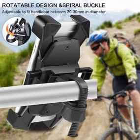 img 3 attached to 📱 Universal 360° Adjustable Motorcycle & Bike Phone Mount Holder - Anti-Shake Cradle Clamp for 4-7" iPhone, Samsung, Android Phones - Mountain Bike, Bicycle Phone Holder