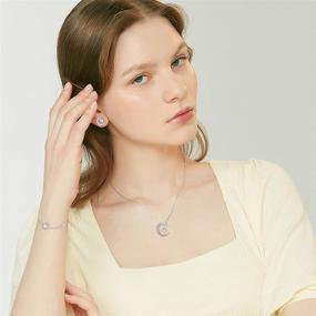 img 2 attached to 🌙 Exquisite PYTALI Sterling Silver Moonstone Earrings - Stylish Synthetic Rainbow Moonstone Jewelry Gifts for Women and Girls