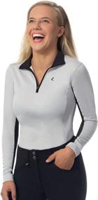 img 3 attached to 👚 HORZE Women's Trista Long Sleeve Technical Sun Shirt with Mesh Under-Sleeves, UV Protection, and Moisture-Wicking Nanotex Fabric for Enhanced Performance