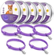 🐱 weewooday 5 set adjustable waterproof cat calming collars for anxiety and stress reduction with 5 pet id pendants (purple) logo