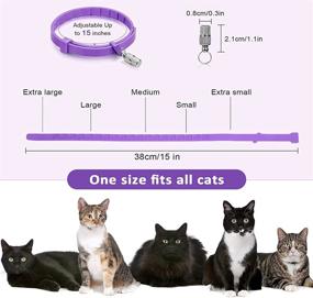 img 2 attached to 🐱 Weewooday 5 Set Adjustable Waterproof Cat Calming Collars for Anxiety and Stress Reduction with 5 Pet ID Pendants (Purple)