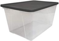 📦 homz snaplock clear storage bin with lid, extra large-56 quart (2-pack), gray, set of 2 logo