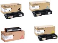 authentic ricoh sp c310ha 406475-406478 high-yield toner bundle set for sp c311n c312dn spc312dn bcym - sealed in retail packaging logo