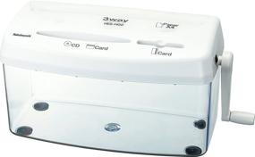 img 4 attached to 🧾 Nakabayashi Co., Ltd. 3-in-1 Manual Shredder: Ideal for Paper, Card, and CD/DVD – Letter Size, 3.3L Capacity (White)