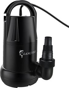 img 4 attached to Lanchez Submersible Utility Pump 0.75 HP | 4450 GPH Flow | Water 🔌 Removal, Drainage Pump for Pool, Garden, Pond, Basement | Transfer Pump with 25-ft Power Cord
