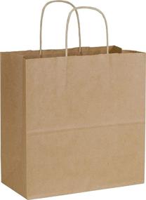 img 1 attached to 🛍️ 50 Pack - Premium Quality - Trendy Kraft Paper Bags with Handles - Bulk Large Brown Paper Gift Bags, Perfect Kraft Bag, Party Bag or Shopping Bag (13" x 7" x 17", Brown)