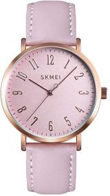 img 4 attached to ⌚ SKMEI Водонепроницаемые часы для женщин: Стильные наручные часы для дам и девушек - аналоговые кварцевые часы для нарядной и повседневной одежды