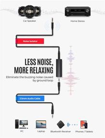 img 3 attached to 🔇 Заглушитель помех MA Audio Ground Loop с 3,3 футовым звуковым кабелем 3,5 мм - идеально подходит для автомобильного аудио/домашней стереосистемы - темно-черный