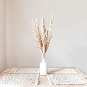 img 2 attached to Farmhouse-inspired SnugLife Macrame Placemats Set: Elegant Table Décor with Rustic Charm