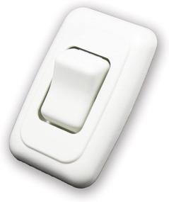 img 2 attached to 🔘 High-Quality 12-Volt Single SPST On-Off Switch with Bezel for RV, Trailer, Camper - American Technology Components (White)