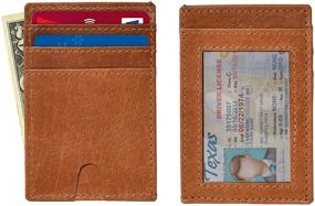 img 3 attached to Jajmo Legacy Leather Card Holder Men's Accessories