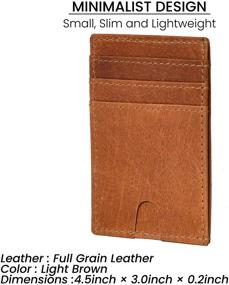 img 2 attached to Jajmo Legacy Leather Card Holder Men's Accessories