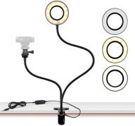 📸 webcam light stand for live streaming & selfies, ring light with webcam mount for logitech c925e, c922x, c930e, c922, c930, c920, c615, brio 4k logo